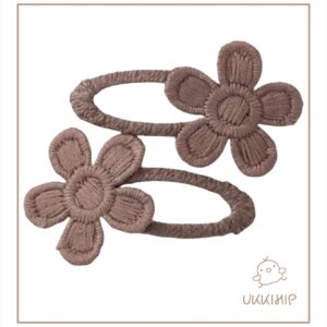 Bloemen speldjes bruin